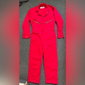 Red Kap Coverall Work Suit Long Sleeve Red 40 Regular YKK ZIPPER VTG NOS